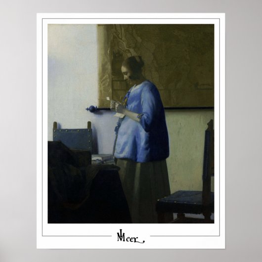 Johannes Vermeer Zedign Art Poster #11 (Voorkant)
