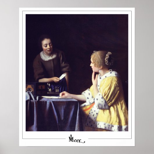 Johannes Vermeer Zedign Art Poster #22 (Voorkant)