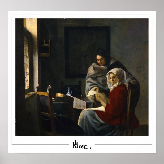 Johannes Vermeer Zedign Art Poster #35 (Voorkant)
