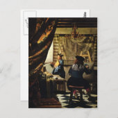 Johannes Vermeer's Kunst van schilderen ongeveer 1 Briefkaart (Voorkant / Achterkant)