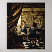 Johannes Vermeer's Kunst van schilderen ongeveer 1 Poster (Voorkant)