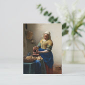Johannes Vermeer's Milkmaid Briefkaart (Staand voorkant)