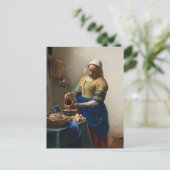 Johannes Vermeer's Milkmaid Briefkaart (Staand voorkant)