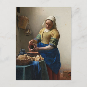 Johannes Vermeer's Milkmaid Briefkaart