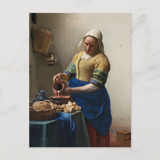 Johannes Vermeer's Milkmaid Briefkaart (Voorkant)