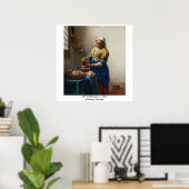 Johannes Vermeer's Milkmaid Poster (Thuiskantoor)