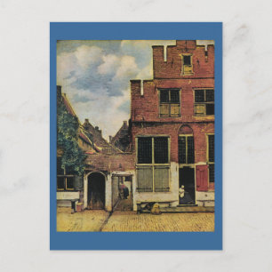 Johannes Vermeer's Street in Delft (circa 1660) Briefkaart