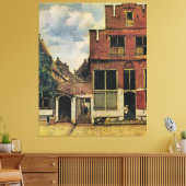 Johannes Vermeer's Street in Delft (circa 1660) Canvas Afdruk (Insitu (Woonkamer))