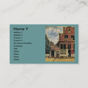 Johannes Vermeer's Street in Delft (circa 1660) Visitekaartje