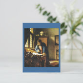 Johannes Vermeer's The Geographer (ongeveer 1669) Briefkaart (Staand voorkant)
