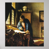 Johannes Vermeer's The Geographer (ongeveer 1669) Poster (Voorkant)
