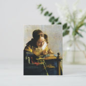 Johannes Vermeer's The Lacemaker (ongeveer 1670) Kaart (Staand voorkant)