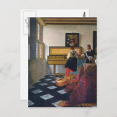 Johannes Vermeer's The Music Lesson (circa 1663) Briefkaart (Voorkant / Achterkant)