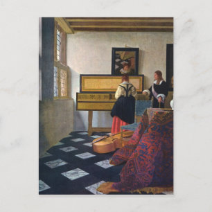 Johannes Vermeer's The Music Lesson (circa 1663) Briefkaart