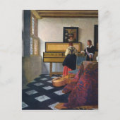 Johannes Vermeer's The Music Lesson (circa 1663) Briefkaart (Voorkant)