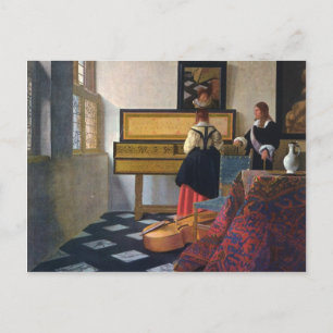 Johannes Vermeer's The Music Lesson (circa 1663) Briefkaart
