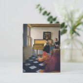 Johannes Vermeer's The Music Lesson (circa 1663) Kaart (Staand voorkant)