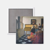 Johannes Vermeer's The Music Lesson (circa 1663) Magneet (Voorkant / Achterkant)