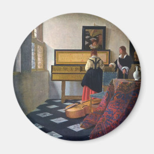 Johannes Vermeer's The Music Lesson (circa 1663) Magneet