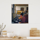 Johannes Vermeer's The Music Lesson (circa 1663) Poster (Keuken)