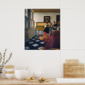 Johannes Vermeer's The Music Lesson (circa 1663) Poster (Keuken)