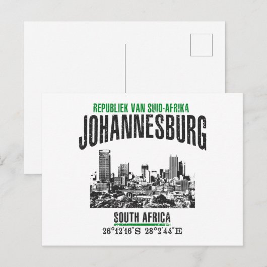Johannesburg Briefkaart (Voorkant / Achterkant)