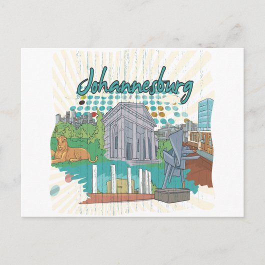 Johannesburg Briefkaart (Voorkant)