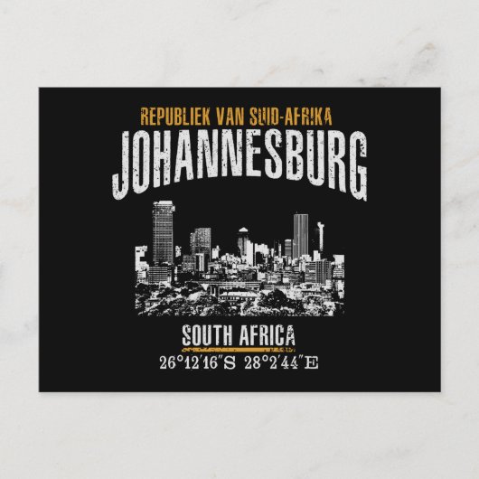 Johannesburg Briefkaart (Voorkant)