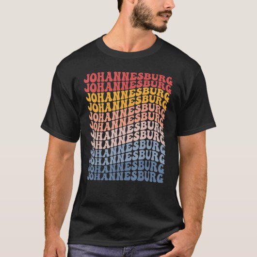 Johannesburg City Groovy Retro T-shirt (Voorkant)