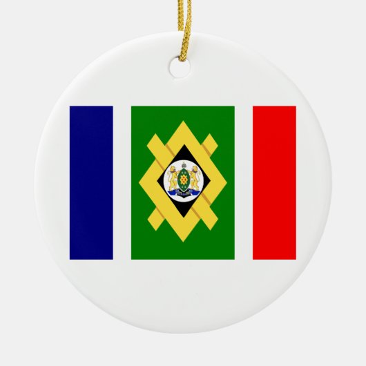 Johannesburg Flag Keramisch Ornament (Voorkant)