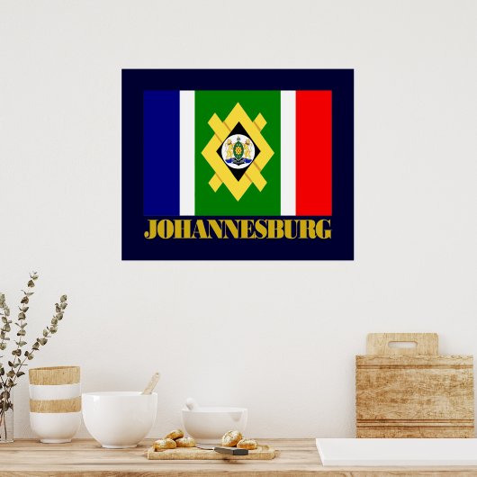 Johannesburg Flag Poster (Keuken)