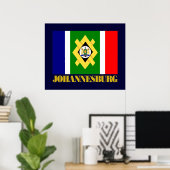 Johannesburg Flag Poster (Thuiskantoor)