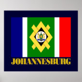 Johannesburg Flag Poster (Voorkant)
