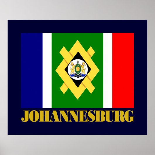 Johannesburg Flag Poster (Voorkant)
