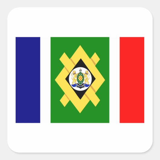 Johannesburg Flag Vierkante Sticker (Voorkant)