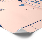 Johannesburg - kaart van de stad Breezy in Zuid-Af Poster (Hoek)