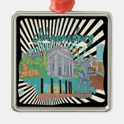 Johannesburg Metalen Ornament (Voorkant)