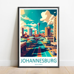 Johannesburg Reisprint Muurkunst Johannesburg Wa Poster