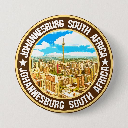 Johannesburg Ronde Button 7,6 Cm (Voorkant)