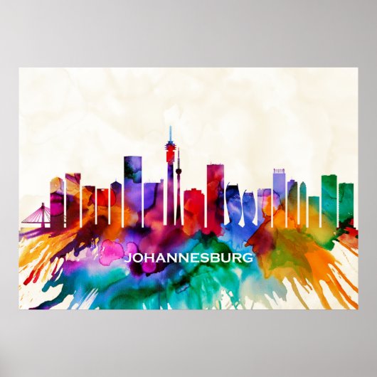 Johannesburg Skyline Poster (Voorkant)