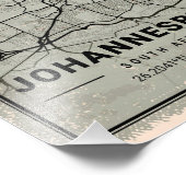 johannesburg south africa map print poster canvas (Hoek)