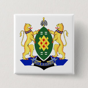 Johannesburg Wapen Vierkante Button 5,1 Cm