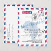 Johannesburg Zuid-Afrika Airmail Bewaar de datum Aankondigingskaart (Voorkant / Achterkant)