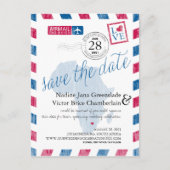 Johannesburg Zuid-Afrika Airmail Bewaar de datum Aankondigingskaart (Voorkant)