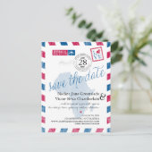 Johannesburg Zuid-Afrika Airmail Bewaar de datum Aankondigingskaart (Staand voorkant)