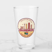 Johannesburg Zuid-Afrika City Skyline Embleem Glas (Voorkant)