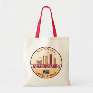 Johannesburg Zuid-Afrika City Skyline Embleem Tote Bag