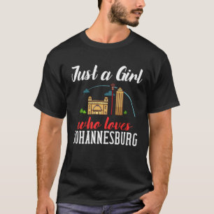 Johannesburg Zuid-Afrika City Skyline Map Travel T-shirt