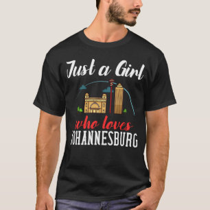 Johannesburg Zuid-Afrika City Skyline Map Travel T-shirt