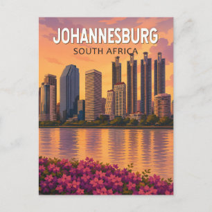 Johannesburg Zuid-Afrika Illustratie Reis Kunst Briefkaart